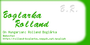 boglarka rolland business card